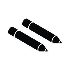 A modern isometric style icon of pencils