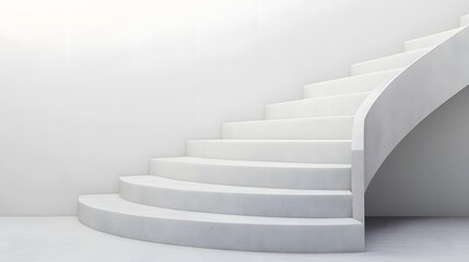 Minimalist spiral staircase in contemporary architectural design