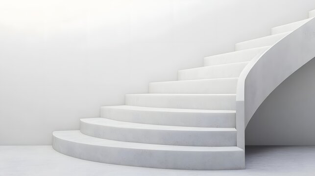 Minimalist spiral staircase in contemporary architectural design - Powered by Adobe