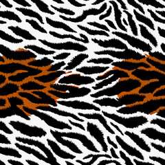 tiger fur texture vector design illustration 