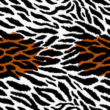 tiger fur texture vector design illustration 