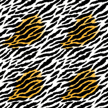 tiger fur texture vector design illustration 