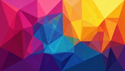 Obraz premium Geometric abstract shapes, vibrant color blocks, modern, vibrant, neon