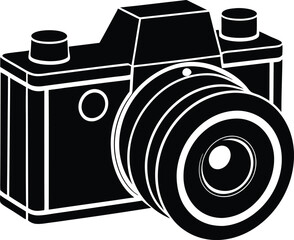 vintage photo camera vector