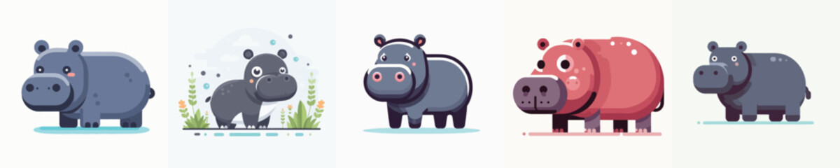 Vector of a Hippopotamus