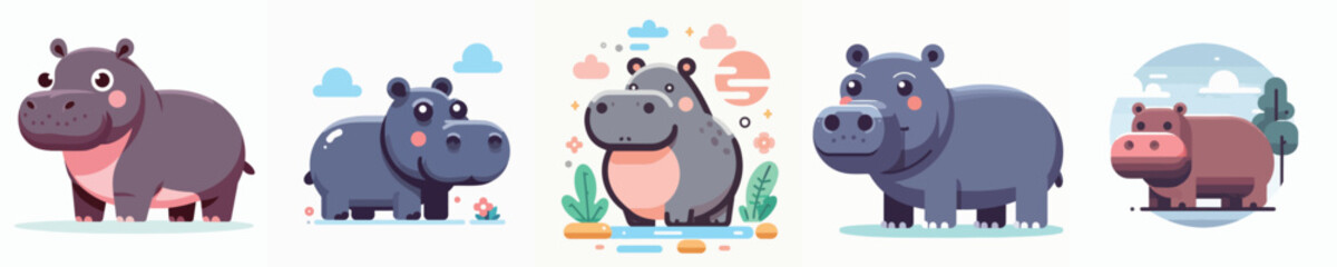 Vector of a Hippopotamus