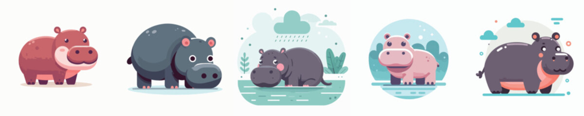 Vector of a Hippopotamus