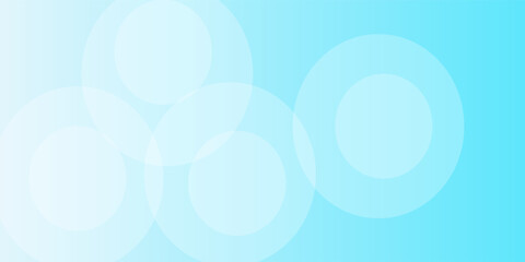 Minimalist banner background, pastel colorful, Light Blue gradations. Circle effect style geometric, abstract background. Vector Illustration