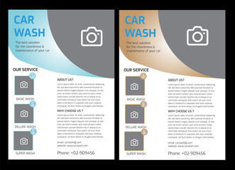 Fototapeta premium People cleaning car with sponge at car wash Creative car wash car detailing and rental flyer carwash flyer bundle, Car Detailing , Car Wash poster templates