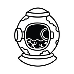 diver helmet covered algae