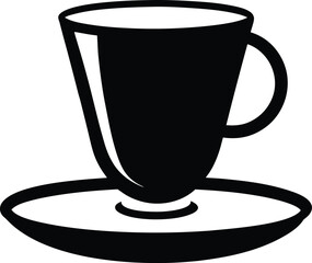 black cup isolated on white