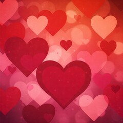 red hearts background