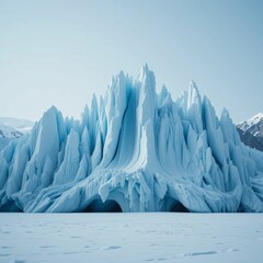 Majestic Iceberg A Stunning Glacial Formation in a Frozen Landscape