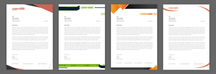 Professional Letterhead Template Design for Corporate Branding Business Communication and Official Documents Editable Print Layout Ideal for Company Profiles Client Letters and Formal Correspondence.