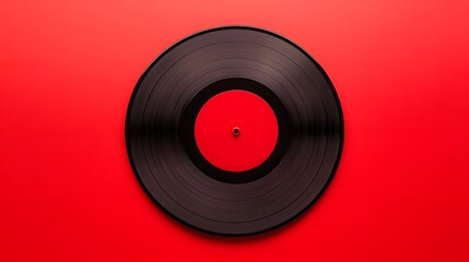 Spinning vinyl record in retro music nostalgia aesthetic