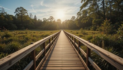 Sunset Walkway: A Serene Path Through Nature