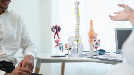 patient experienced pain in the spine and sought advice from a doctor so that the doctor could...