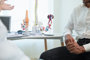 patient experienced pain in the spine and sought advice from a doctor so that the doctor could...