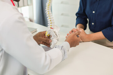 patient experienced pain in the spine and sought advice from a doctor so that the doctor could...