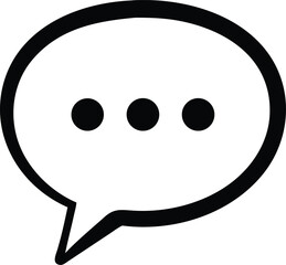 Minimalist chat bubble logo design round edged square communication concept