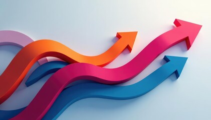 Abstract curved arrows, dynamic movement, flowing lines, design element , light, element, curve