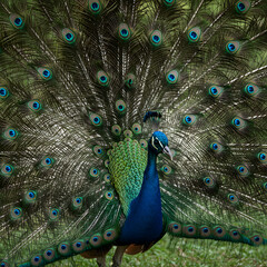 Obraz premium Stunning Peacock Feather Display HD Image