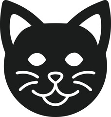 Minimalist cat face logo design in clean outline style for branding