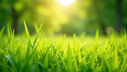 Obraz premium Refreshing breeze rustling through tall grass in a sun-dappled field , natural, environment