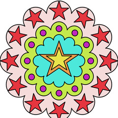 vector illustration of a decorative star
