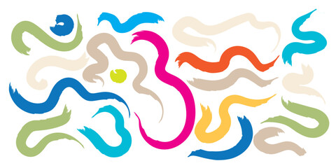 Hand drawn organic rectangle frames. Abstract doodle liquid shapes. Organic free flat blobs. Irregular fluid bubbles. Empty text box. Vector illustration isolated on white background.