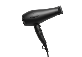 Hair dryer electric appliance Isolated on transparent background