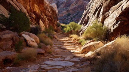 Sunlit Canyon Trail: A Scenic Hike through Red Rock Formations