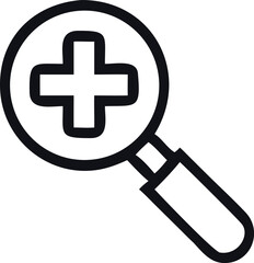 Fototapeta premium Medical Magnifying&nbsp;Glass&nbsp;Icon.