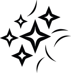 Clean star logo design with five symmetrical thin strokes for branding