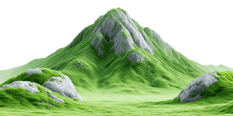 green moss and mountain,Green grass or moss over rocks on mountain,green grassy hills for poster banner cover design