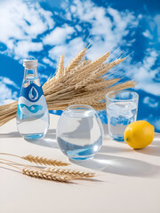 Mineral Water Mockup Bottle Product Design