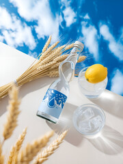 Mineral Water Mockup Bottle Product Design