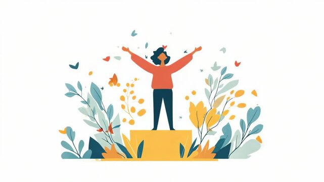 Celebrating success, illustrated with positivity.