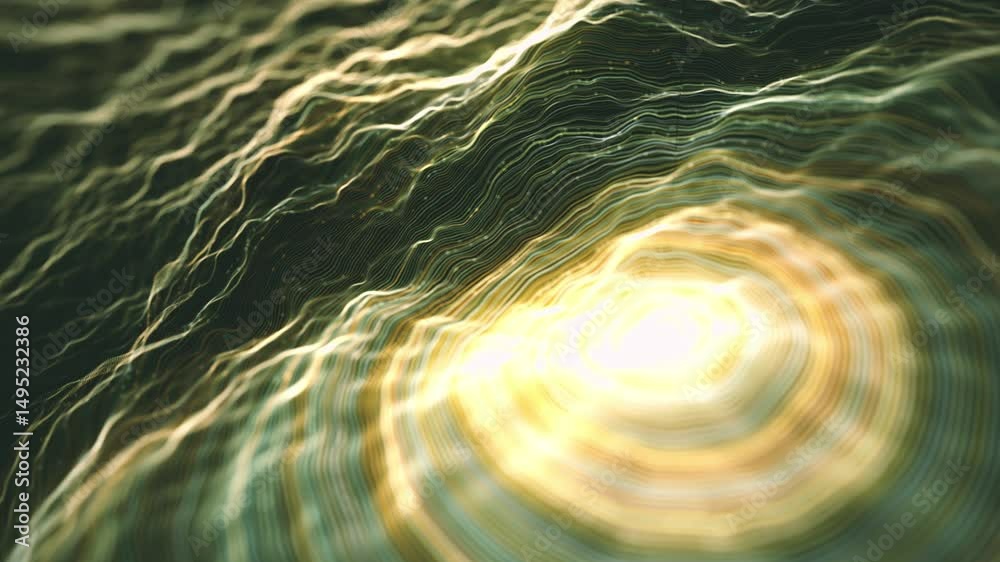 Poster abstract landscape with concentric circles/ animation of an abstract background with close view of c
