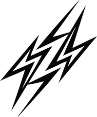 Abstract lightning bolt symbol vector illustration for logo design with sharp angles