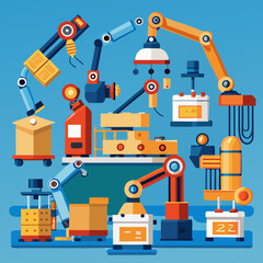 vector illustration of a construction site