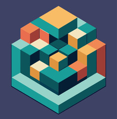 Fototapeta premium abstract 3d cube