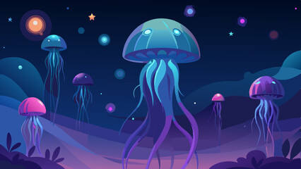 sky full of jellyfish