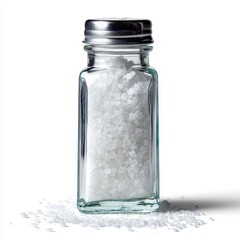Crystal Salt in Glass Shaker Clean & Isolated Image