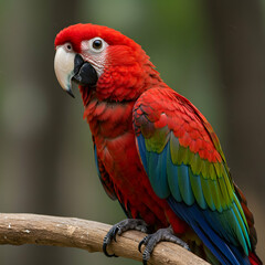 Obraz premium Scarlet Macaw Stunning Bird Photo