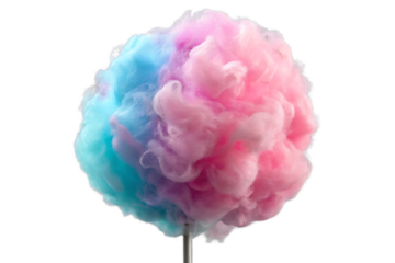 Cotton candy isolated  on transparent background PNG