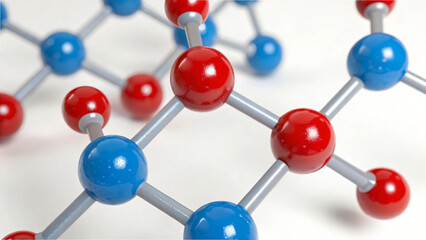 Obraz premium 3d model of chemical bonds isolated on white