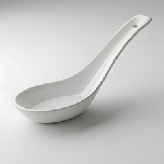 White Porcelain Soup Spoon