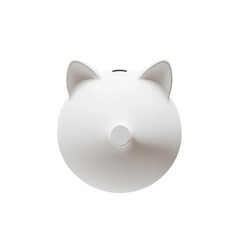 Cute White Cat-shaped Piggy Bank for Kids' Savings, Modern Design, Minimalist Decor, Perfect Gift for Children on transparent background