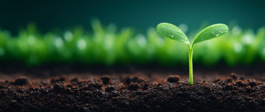 Biodiversity in farming and botanicals encompasses green seedlings, soil, growth, and agricultural sprouts, as well as reforestation